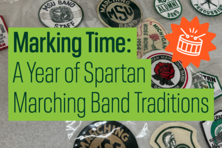 Marking Time: A Year of Spartan Marching Band Traditions Logo